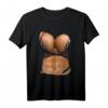 Lustiges Fake Bikini & Brust T-Shirt für Damen - Provokatives Halloween Kostüm & Strand Bodybuilding Shirt mit Big Boobs