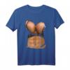 Lustiges Fake Bikini & Brust T-Shirt für Damen - Provokatives Halloween Kostüm & Strand Bodybuilding Shirt mit Big Boobs