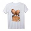 Lustiges Fake Bikini & Brust T-Shirt für Damen - Provokatives Halloween Kostüm & Strand Bodybuilding Shirt mit Big Boobs