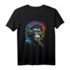 Affe Monkey DJ mit Kopfhörer und Sonnenbrille Disco T-Shirt – Cooles Party-Outfit für DJ und Musikliebhaber