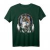 Tribe Wolf Boho Feder Indianer T-Shirt - Patriotisches 4. Juli Design für Wolfsliebhaber, Ureinwohnerstolz & amerikanische Feiertage