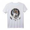 Tribe Wolf Boho Feder Indianer T-Shirt - Patriotisches 4. Juli Design für Wolfsliebhaber, Ureinwohnerstolz & amerikanische Feiertage