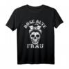 Böse alte Frau T-Shirt mit Totenkopf und Tarnmuster – Lustiges Geschenk für Rentnerinnen, Omas & Großmütter, perfekt für Halloween & Vatertag