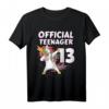 Official Teenager 13 Jahre alt Einhorn T-Shirt - Geburtstagsgeschenk für Mädchen und Jungen, Level 13 Unlocked
