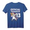 Official Teenager 13 Jahre alt Einhorn T-Shirt - Geburtstagsgeschenk für Mädchen und Jungen, Level 13 Unlocked
