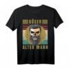 Herren Böser alter Mann - Totenkopf Vintage Biker T-Shirt für Männer und Jungs mit Sarkasmus und Ironie