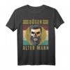 Herren Böser alter Mann - Totenkopf Vintage Biker T-Shirt für Männer und Jungs mit Sarkasmus und Ironie