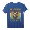 Herren Böser alter Mann - Totenkopf Vintage Biker T-Shirt für Männer und Jungs mit Sarkasmus und Ironie
