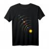 Sonnensystem Planeten T-Shirt mit Sonne & Umlaufbahn - Lustiges Astronomie Geschenk für Kinder, Hobby-Astronomen & Schüler
