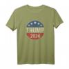 Trump 2024 Retro Kampagne Button T-Shirt - Re Elect President Trump, Patriotisches USA Wahlkampf-Design