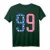 American Flag Number Ninety-Nine Graphic T-Shirt - Trendiges Patriotisches US-Flaggen-Design für Männer und Damen