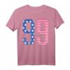 American Flag Number Ninety-Nine Graphic T-Shirt - Trendiges Patriotisches US-Flaggen-Design für Männer und Damen