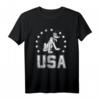HapPanda Mickey & Friends Americana Pluto USA Stars Circle T-Shirt - Offiziell lizenzierte Disney Kleidung