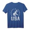 HapPanda Mickey & Friends Americana Pluto USA Stars Circle T-Shirt - Offiziell lizenzierte Disney Kleidung