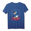 HapPanda Mickey & Friends Americana Donald Duck Star Circle T-Shirt - Offiziell lizenziertes Disney Fan-Shirt