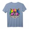 Hippie American Shorthair Liebe Friedenszeichen 70er Jahre T-Shirt – Niedliches Katzenmotiv für Tierliebhaber, Frieden, Harmonie & Retro-Style