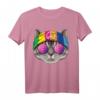 Hippie American Shorthair Liebe Friedenszeichen 70er Jahre T-Shirt – Niedliches Katzenmotiv für Tierliebhaber, Frieden, Harmonie & Retro-Style