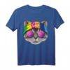 Hippie American Shorthair Liebe Friedenszeichen 70er Jahre T-Shirt – Niedliches Katzenmotiv für Tierliebhaber, Frieden, Harmonie & Retro-Style