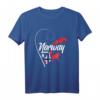 Norwegen Urlaub T-Shirt mit Landkarte, Elch und Flagge – Geschenkidee für Angler, Norwegen-Reisende & Skandinavien-Fans