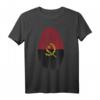 Fingerabdruck Angola Flagge Geschenk für stolze Angolaner - Kulturelles T-Shirt für Weihnachten & Geburtstag