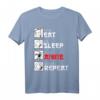 Eat Sleep Anime Repeat Manga Geschenk Japan Kanji Weeb Anime T-Shirt – Perfekt für Anime- und Manga-Fans, Cosplay & Japan Liebhaber