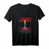 Deutschland - Aserbaidschan T-Shirt mit Fahnenbaum Grafik – Stolzes Geschenk für Doppelstaater & Menschen mit multiethnischer Herkunft