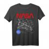 NASA Space Shuttle Schematic Layout Graphic T-Shirt - Offiziell lizenzierte NASA Bekleidung für Raumfahrtfans