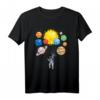 Astronaut Planet Sonnensystem Universum Weltraum T-Shirt – Lustiges Weltraum Design für Damen, Herren & Kinder, Perfekt für Space-Fans