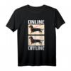Dackel online offline - Lustiges Hundebesitzer T-Shirt für Dackel-Liebhaber & Humorvolle Tierfreunde