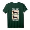 Dackel online offline - Lustiges Hundebesitzer T-Shirt für Dackel-Liebhaber & Humorvolle Tierfreunde