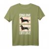Dackel online offline - Lustiges Hundebesitzer T-Shirt für Dackel-Liebhaber & Humorvolle Tierfreunde