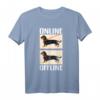 Dackel online offline - Lustiges Hundebesitzer T-Shirt für Dackel-Liebhaber & Humorvolle Tierfreunde