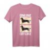 Dackel online offline - Lustiges Hundebesitzer T-Shirt für Dackel-Liebhaber & Humorvolle Tierfreunde