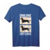 Dackel online offline - Lustiges Hundebesitzer T-Shirt für Dackel-Liebhaber & Humorvolle Tierfreunde