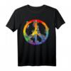 Peace Love Tie Dye Hippie Kostüm T-Shirt - Buntes Retro 60er/70er Partyshirt & Last-Minute Halloween Outfit