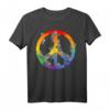 Peace Love Tie Dye Hippie Kostüm T-Shirt - Buntes Retro 60er/70er Partyshirt & Last-Minute Halloween Outfit