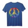 Peace Love Tie Dye Hippie Kostüm T-Shirt - Buntes Retro 60er/70er Partyshirt & Last-Minute Halloween Outfit