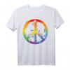 Peace Love Tie Dye Hippie Kostüm T-Shirt - Buntes Retro 60er/70er Partyshirt & Last-Minute Halloween Outfit