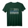 Back the Blue Thin Blue Line Amerikanische Flagge Polizei Support T-Shirt – Vintage Supporter-Shirt für Polizisten und Polizei-Familien