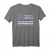 Back the Blue Thin Blue Line Amerikanische Flagge Polizei Support T-Shirt – Vintage Supporter-Shirt für Polizisten und Polizei-Familien