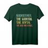 Funny Retro Godmother T-Shirt - The Woman The Myth The Bad Influence, Trendiges Geschenk zum Muttertag, Sarkastischer Humor
