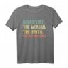 Funny Retro Godmother T-Shirt - The Woman The Myth The Bad Influence, Trendiges Geschenk zum Muttertag, Sarkastischer Humor