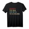 Vintage Grandpa The Man The Myth The Bad Influence T-Shirt – Lustiges Geschenk für den besten Großvater, Vater, Papa, Opa zum Geburtstag, Weihnachten & Familienfest