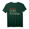 Vintage Grandpa The Man The Myth The Bad Influence T-Shirt – Lustiges Geschenk für den besten Großvater, Vater, Papa, Opa zum Geburtstag, Weihnachten & Familienfest