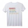 Vintage Grandpa The Man The Myth The Bad Influence T-Shirt – Lustiges Geschenk für den besten Großvater, Vater, Papa, Opa zum Geburtstag, Weihnachten & Familienfest