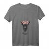Damen Hochlandrind Kuh Bad Hair Day Frisör Friseur Blumen Stylist T-Shirt mit V-Ausschnitt – Lustiges Geschenk für Frauen, Friseure und Landwirte
