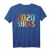 Retro 2020 Sucks Lustiges Quarantäne T-Shirt - Humorvolles Geschenk für Freunde & Partys, Perfekt für Halloween, Weihnachten & Geburtstage