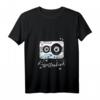 Damen Kassettenkind 80er 90er Jahre Oldschool T-Shirt mit V-Ausschnitt – Perfekt für Mottopartys & Nostalgie-Fans