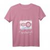 Damen Kassettenkind 80er 90er Jahre Oldschool T-Shirt mit V-Ausschnitt – Perfekt für Mottopartys & Nostalgie-Fans