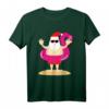 Lustiges Weihnachtsmann Flamingo Strand T-Shirt – Perfekt für Urlaub, Sommer, Geburtstag & Weihnachtsgeschenke